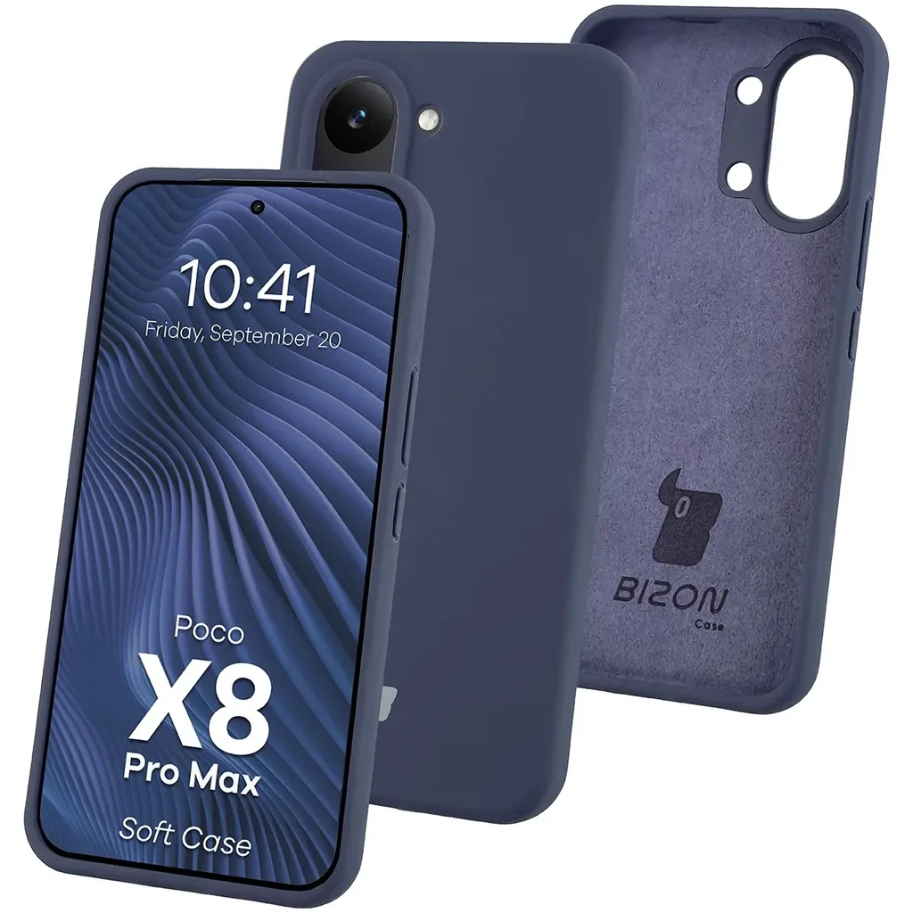 Kryt Bizon Soft Case Xiaomi POCO X8 Pro Max, dark blue
