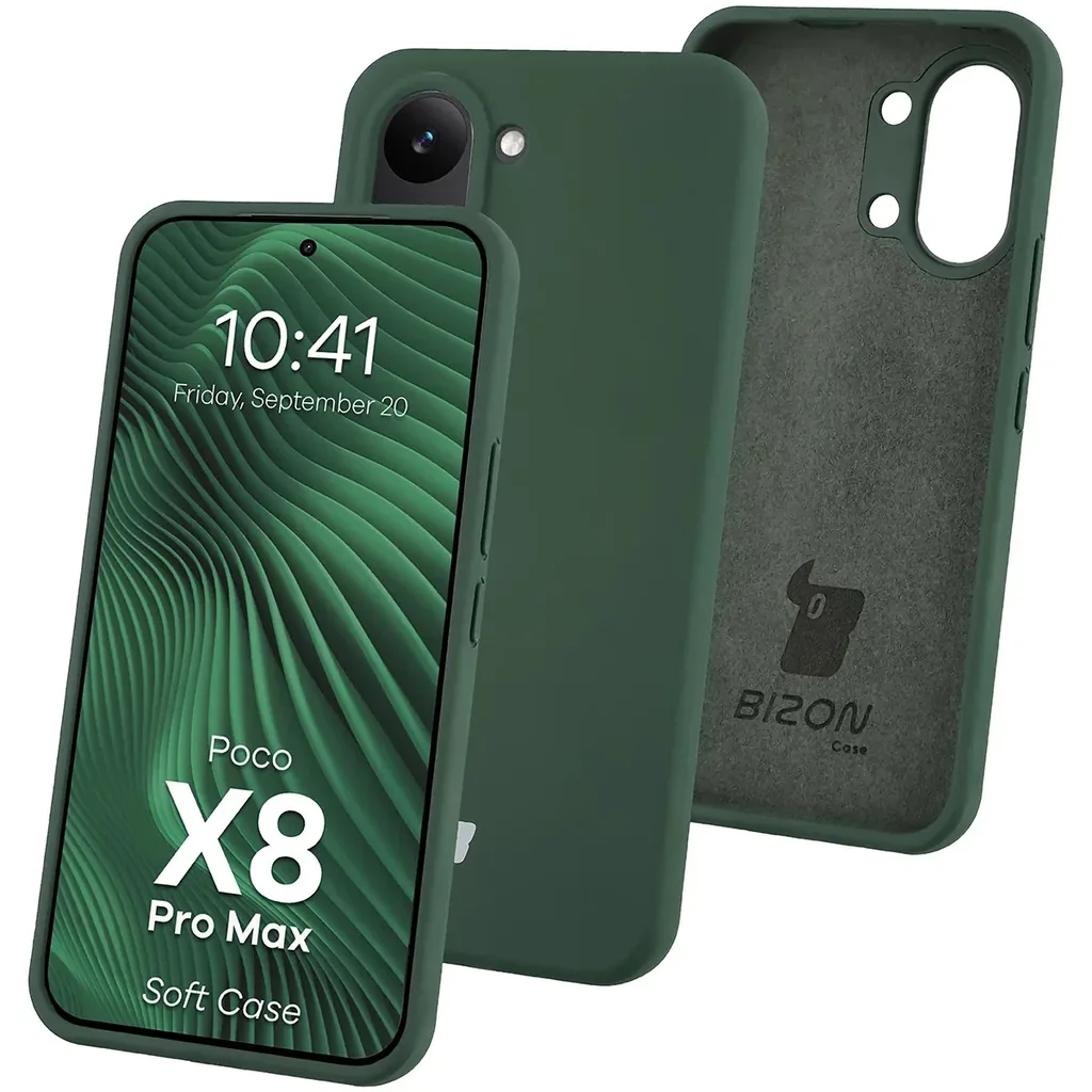 Kryt Bizon Soft Case Xiaomi POCO X8 Pro Max, dark green