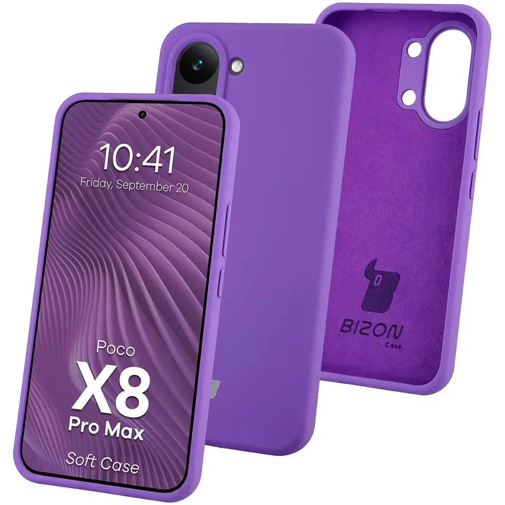 Kryt Bizon Soft Case Xiaomi POCO X8 Pro Max, purple