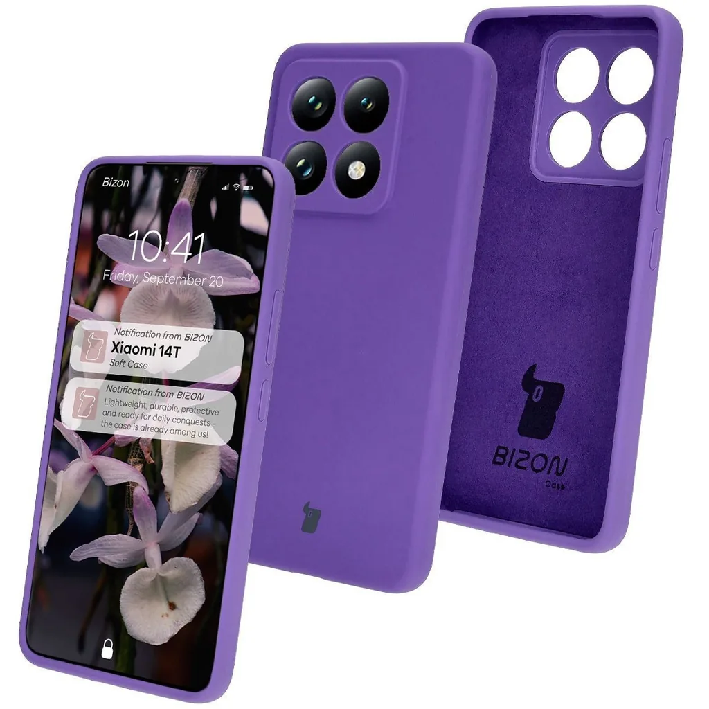 Kryt Bizon Soft Case Xiaomi Redmi 14C 4G / Poco C75 purple