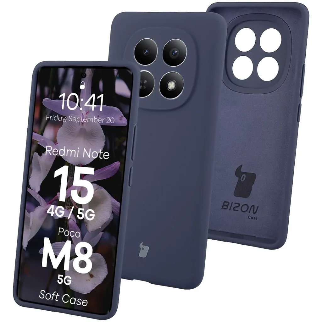 Kryt Bizon Soft Case Xiaomi Redmi Note 15 / POCO M8 5G dark blue