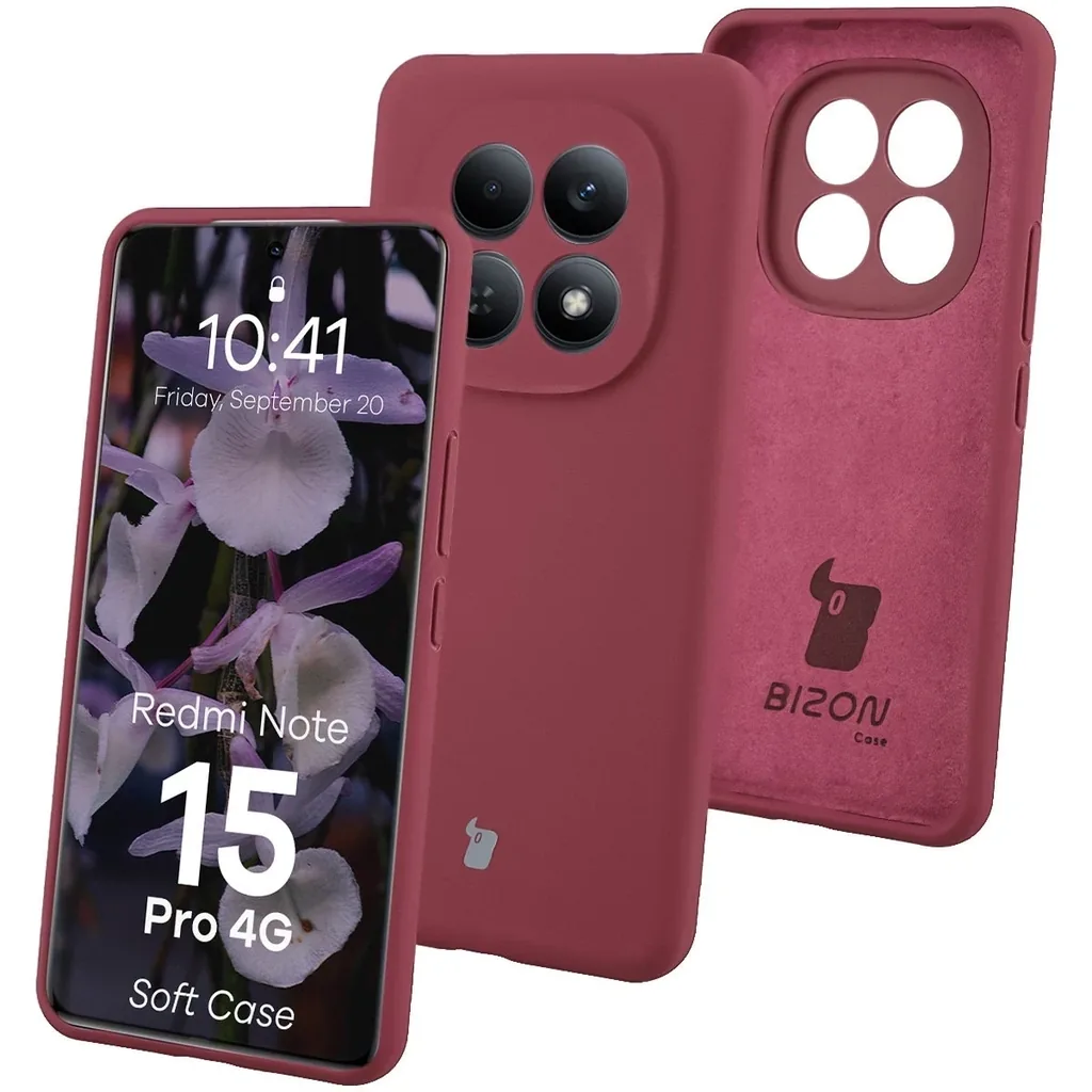 Kryt Bizon Soft Case Xiaomi Redmi Note 15 Pro 4G dark purple