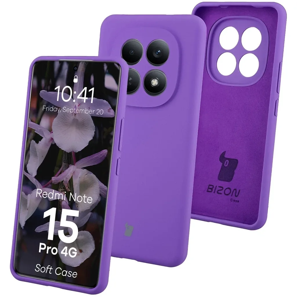 Kryt Bizon Soft Case Xiaomi Redmi Note 15 Pro 4G purple