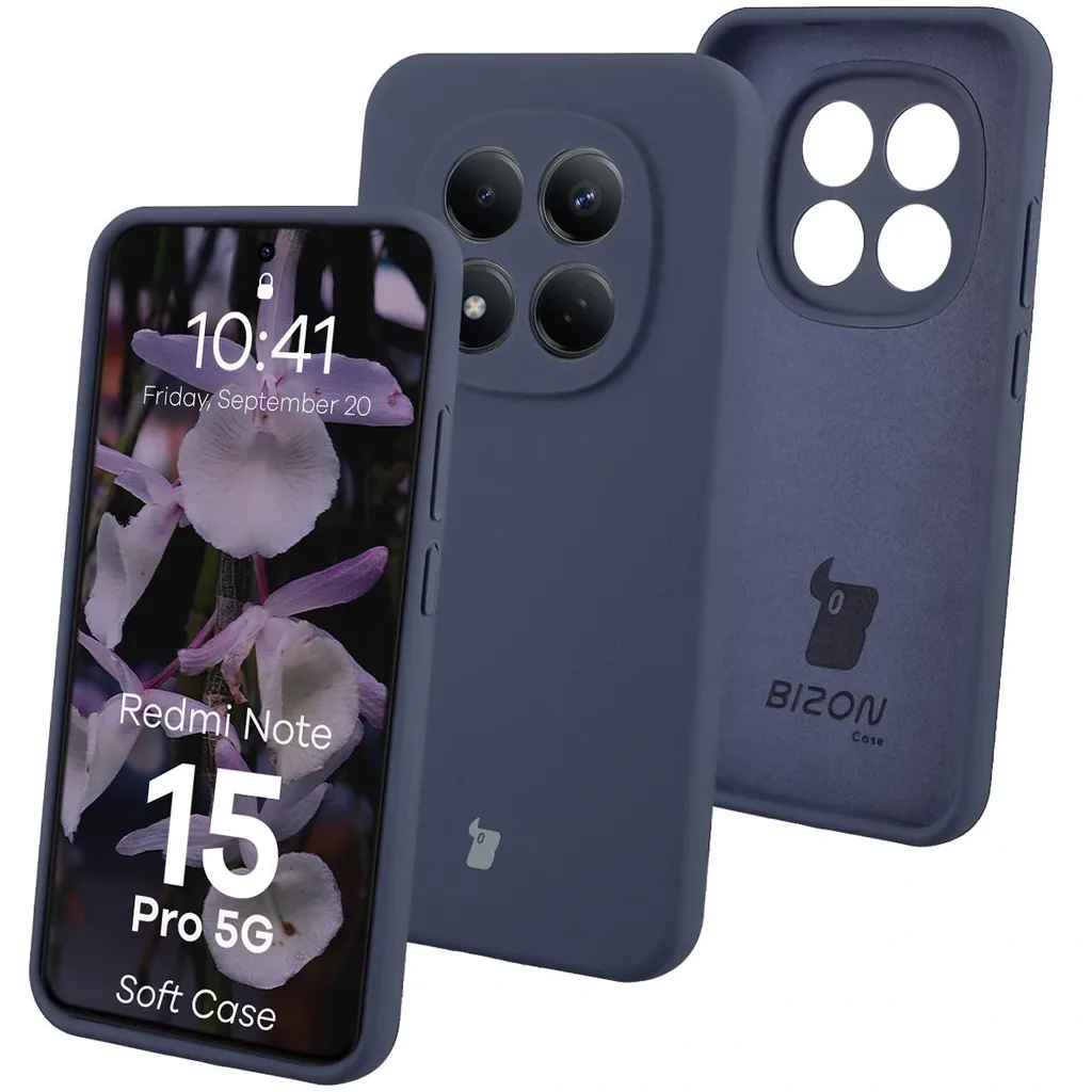 Kryt Bizon Soft Case Xiaomi Redmi Note 15 Pro 5G dark blue