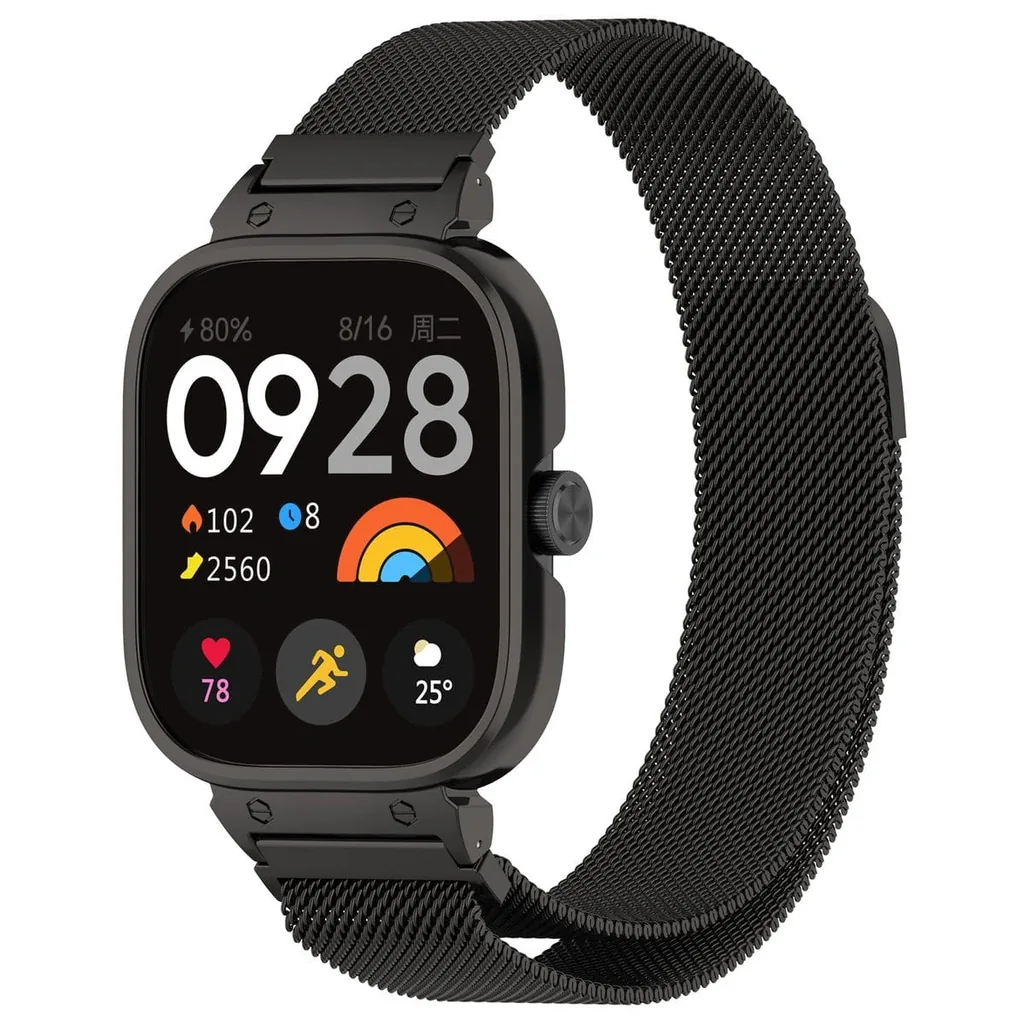 Kryt Bizon Strap + Case Watch Chain Xiaomi Redmi Watch 4 black