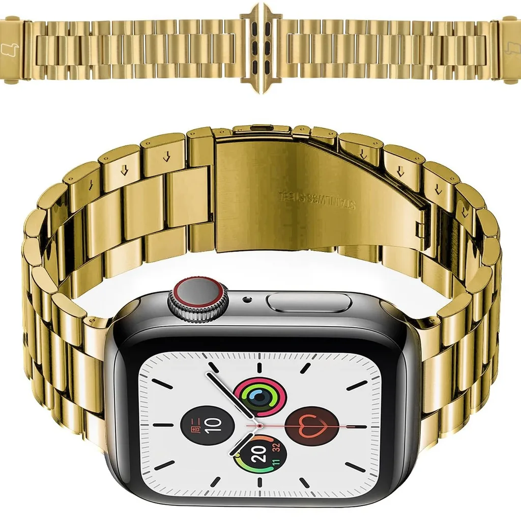 Bizon Strap Watch Aura Apple Watch 38/40/41mm gold
