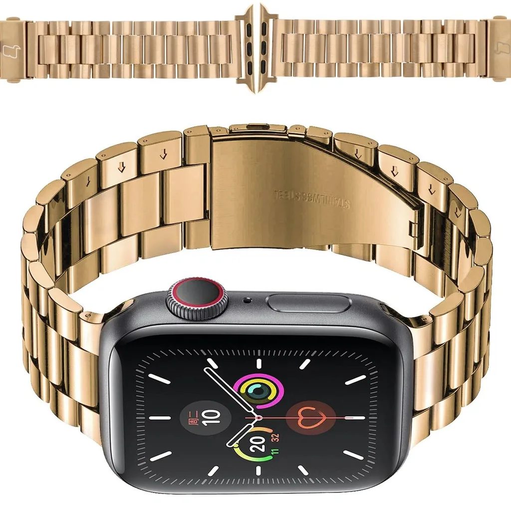 Bizon Strap Watch Aura Apple Watch 42/44/45/46/49 mm rose gold
