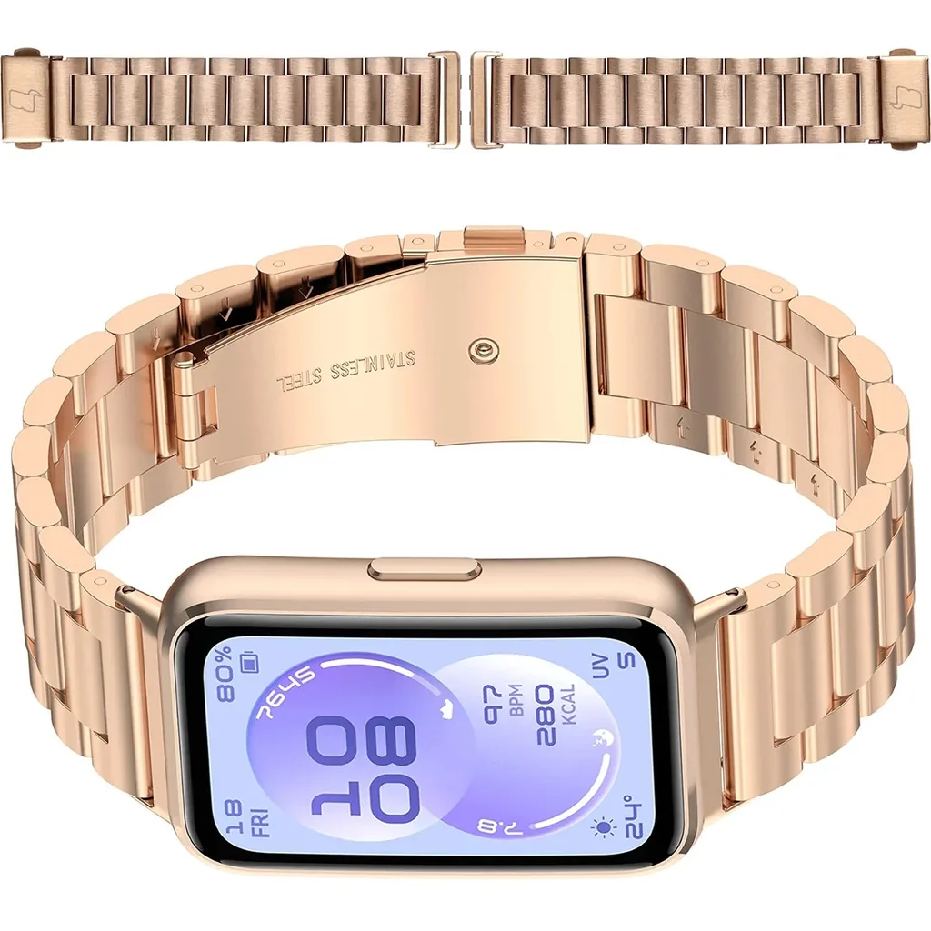 Kryt Bizon Strap Watch Aura Huawei Band 11 / 11 Pro, rose gold