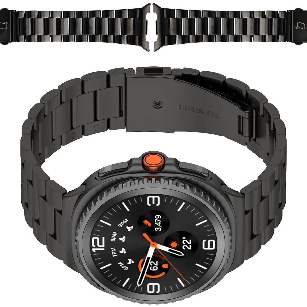 Kryt Bizon Strap Watch Aura Samsung Galaxy Watch 8 40mm / 44mm / 8 Classic 46mm black