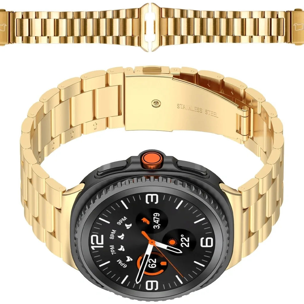 Kryt Bizon Strap Watch Aura Samsung Galaxy Watch 8 40mm / 44mm / 8 Classic 46mm gold