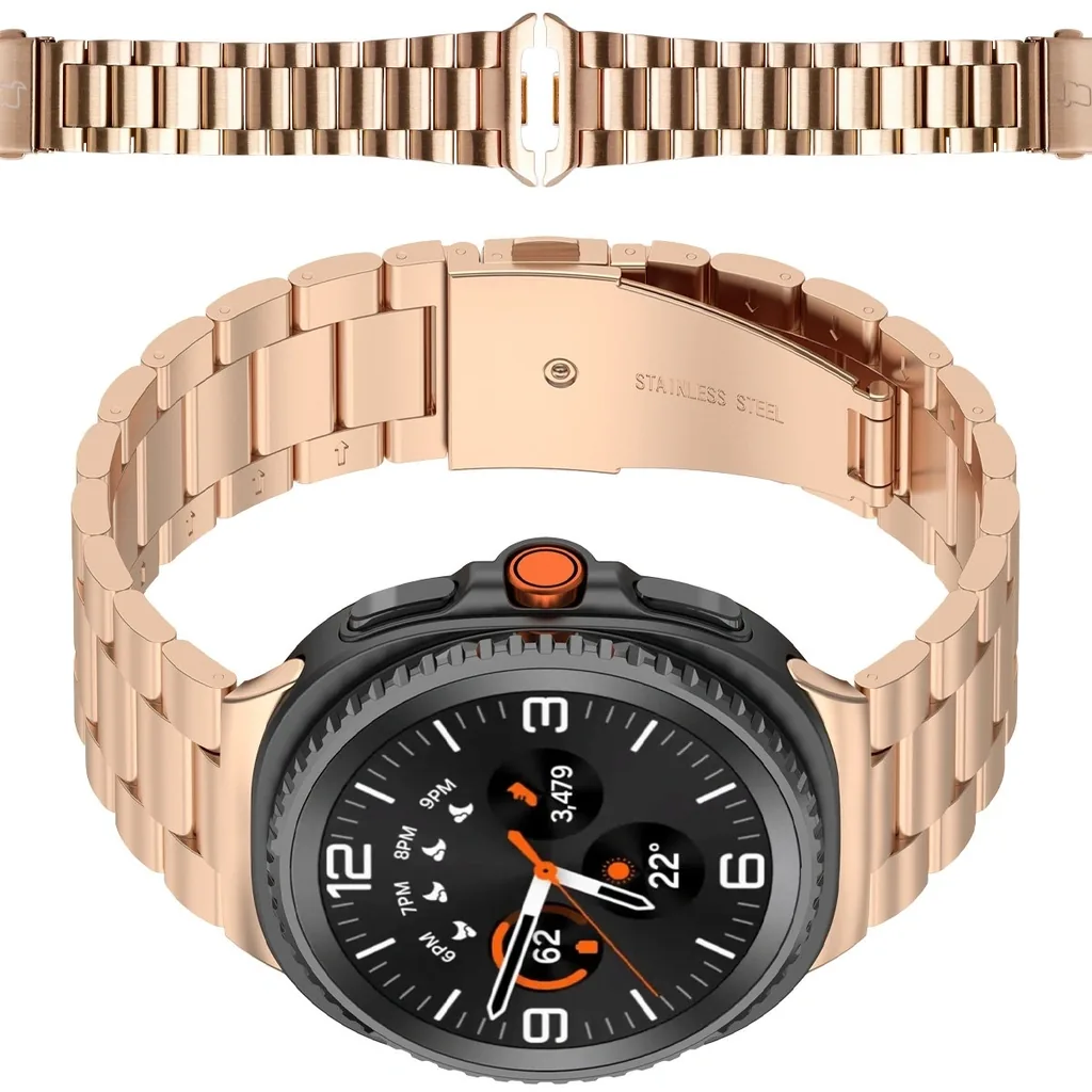 Kryt Bizon Strap Watch Aura Samsung Galaxy Watch 8 40mm / 44mm / 8 Classic 46mm rose gold