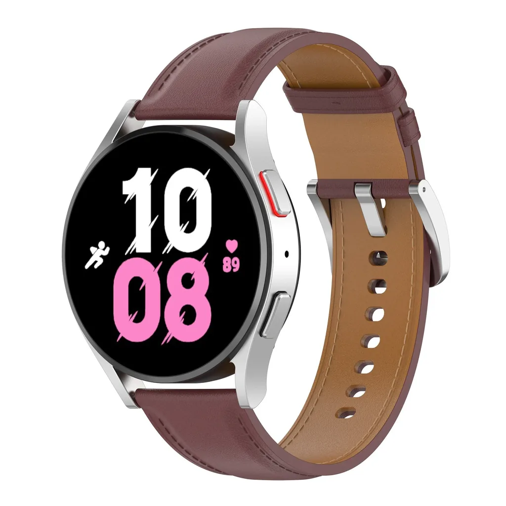 Kryt Bizon Strap Watch Casual Samsung Galaxy Watch FE/7/6/6 Classic/5/5Pro/4/4 Classic dark brown