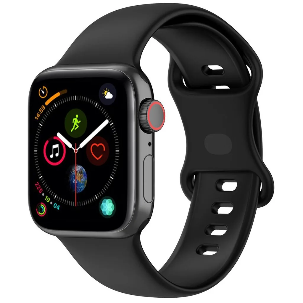 Bizon Strap Watch Silicone Apple Watch 38/40/41/42 mm black