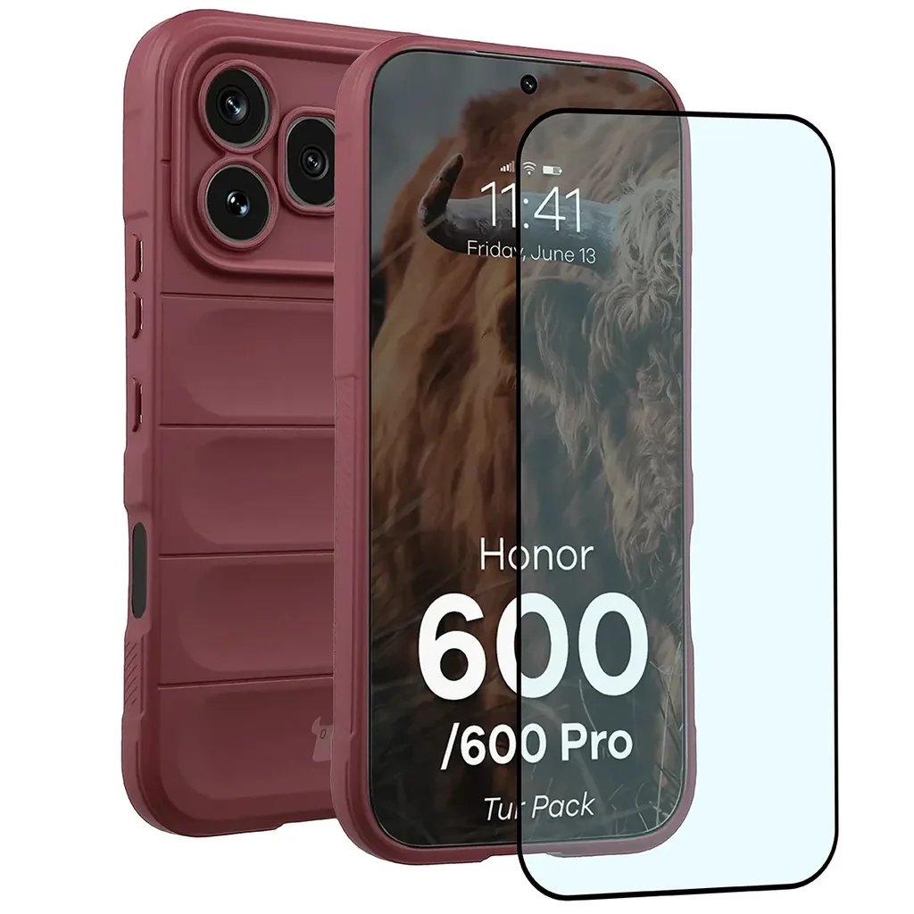 Kryt Bizon Tur Pack Honor 600 5G / 600 Pro 5G, burgundy