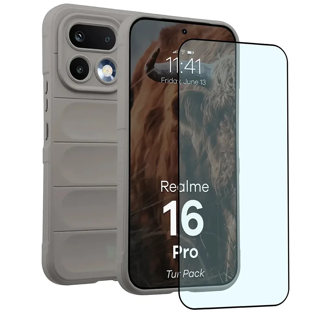 Kryt Bizon Tur Pack Realme 16 Pro 5G, light grey