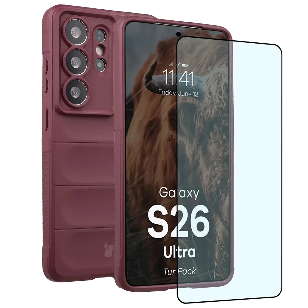 Kryt Bizon Tur Pack Samsung Galaxy S26 Ultra, burgundy