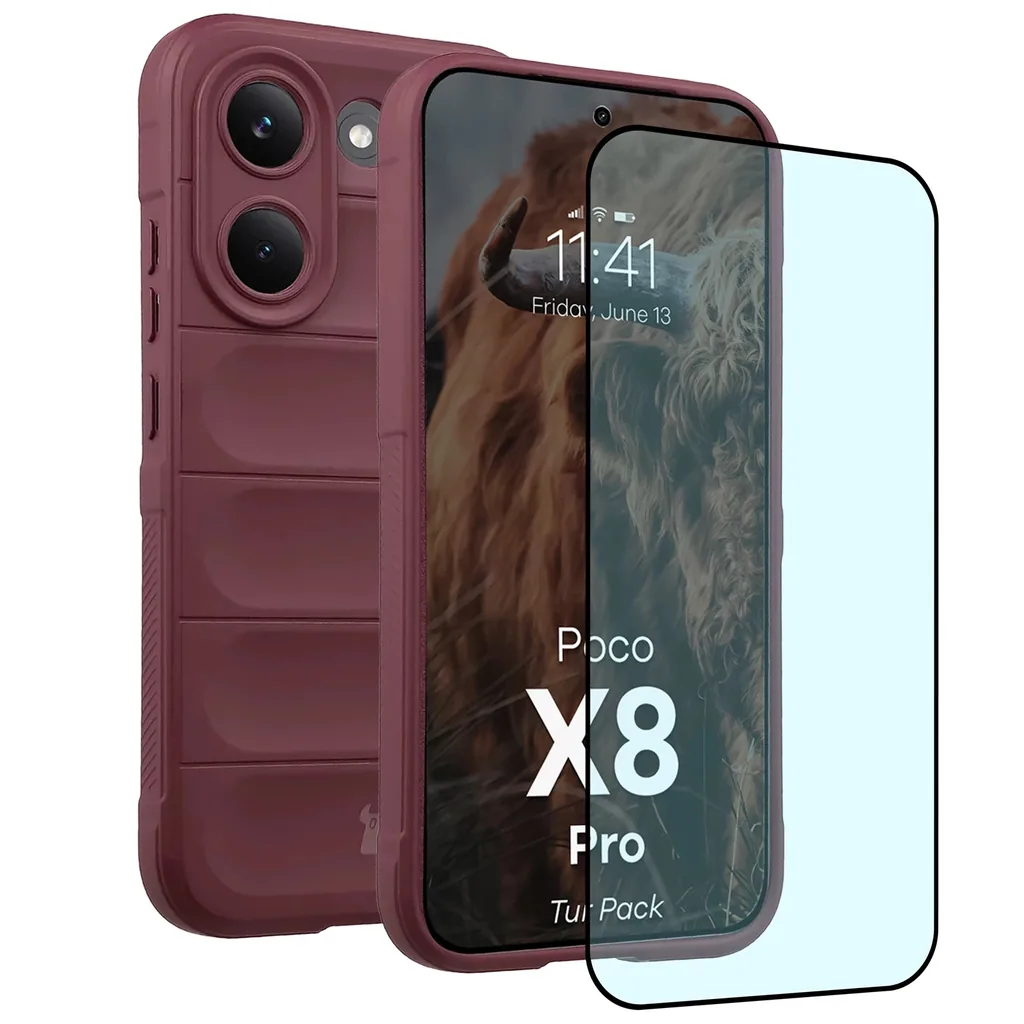 Kryt Bizon Tur Pack Xiaomi POCO X8 Pro, burgundy