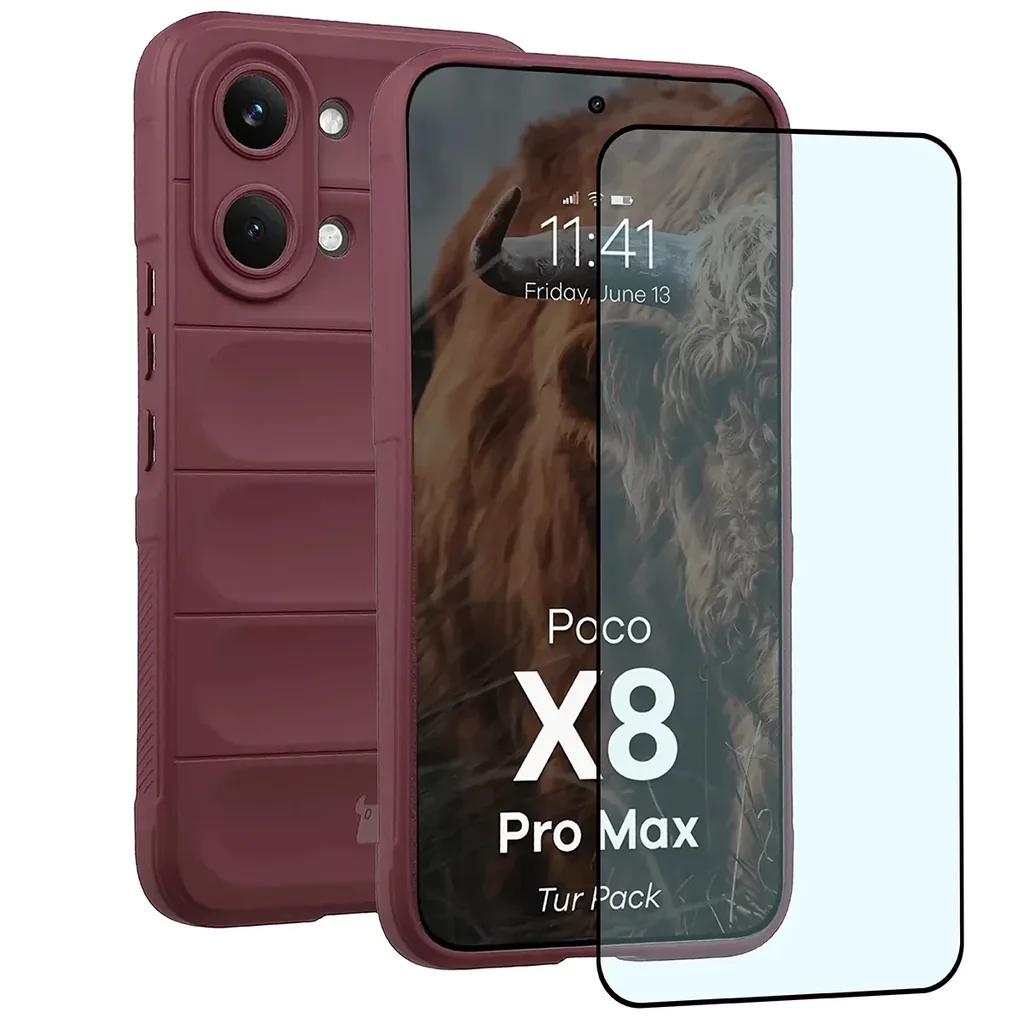 Kryt Bizon Tur Pack Xiaomi POCO X8 Pro Max, burgundy