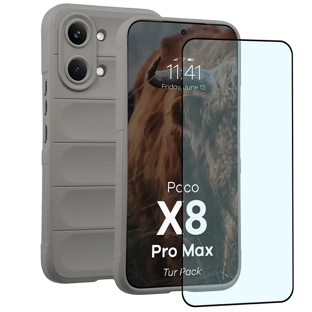 Kryt Bizon Tur Pack Xiaomi POCO X8 Pro Max, light grey