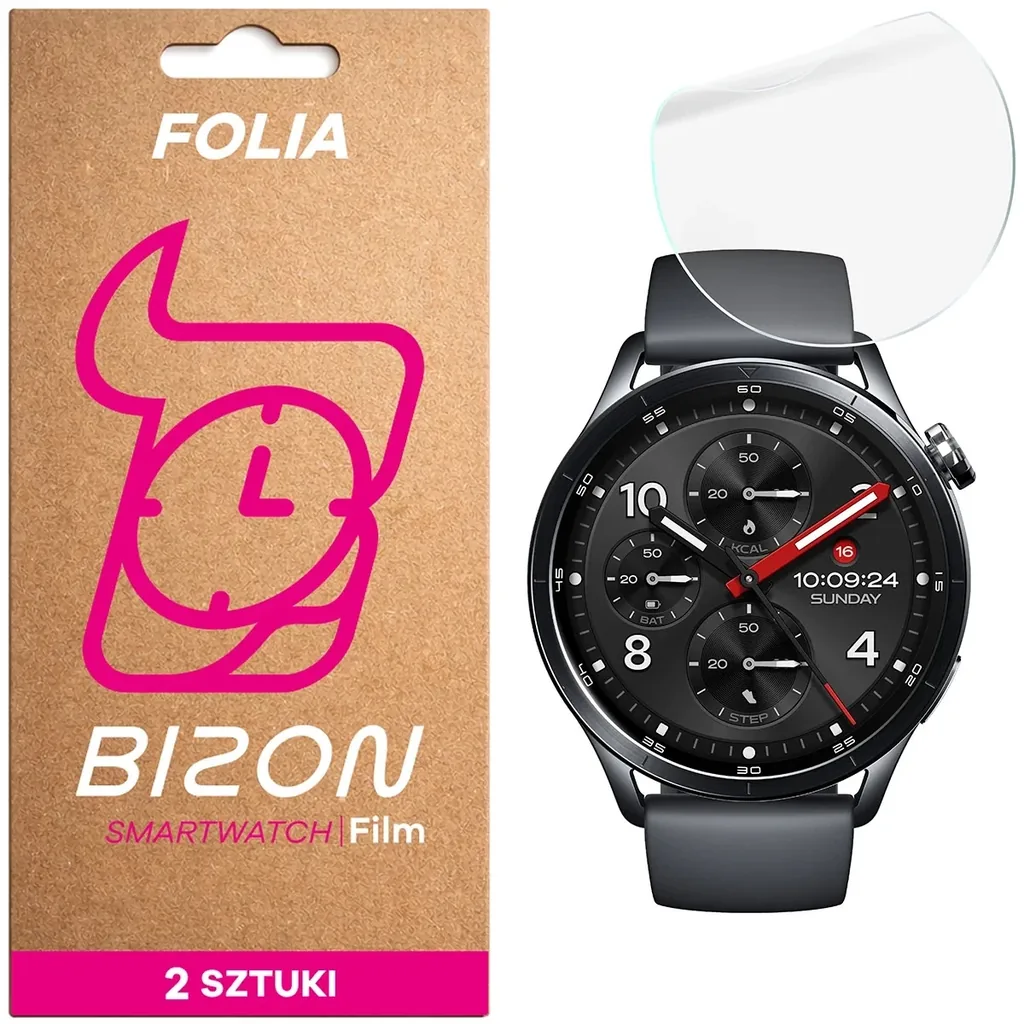 Ochranná fólie Bizon Watch Film Hydrogel Duo Xiaomi Watch S5 [2 PACK]