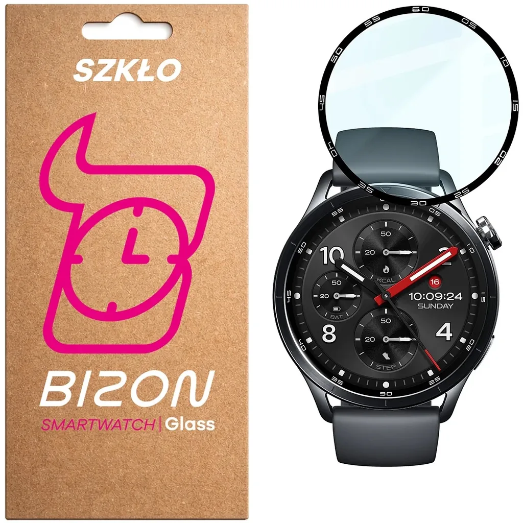 Kryt Bizon Watch Glass Edge Hybrid Xiaomi Watch S5, black
