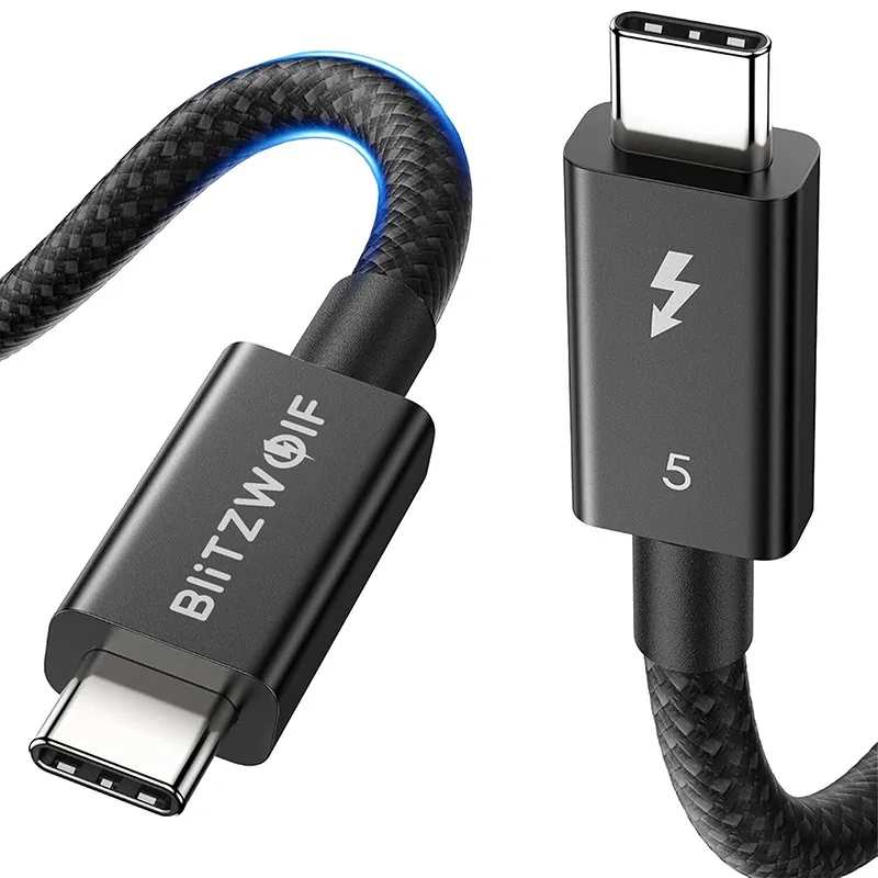 BlitzWolf BW-HDC8 240W 0.5m USB-C / USB-C Cable (black)