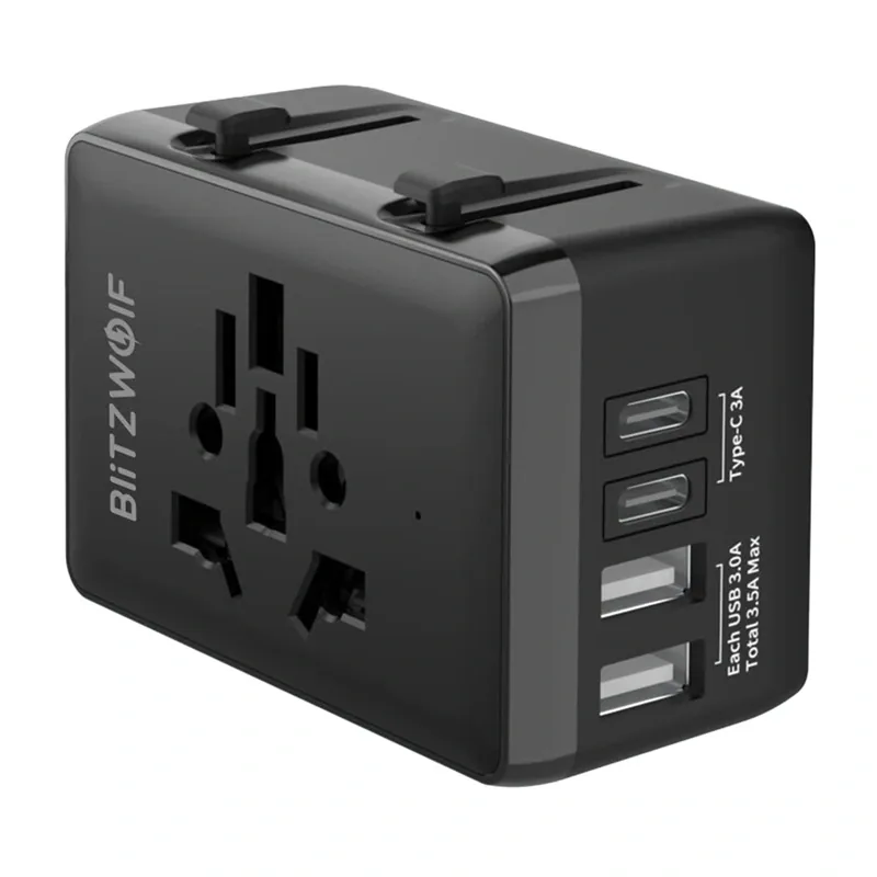 Síťová nabíječka Blitzwolf BW-TA1 4-in-1 Travel Adapter 2xUSB-A, USB-C, USB-C PD 20W