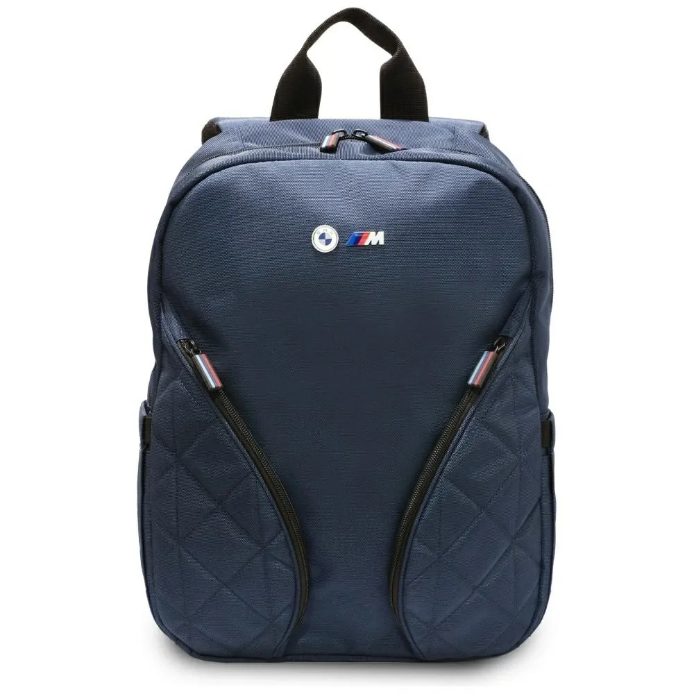 Kryt BMW Backpack Nylon Pockets & Metal Logo 16" navy blue