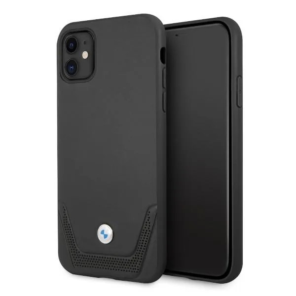 Kryt BMW BMHCN61RSWPK Apple iPhone 11 black hardcase Leather Perforate