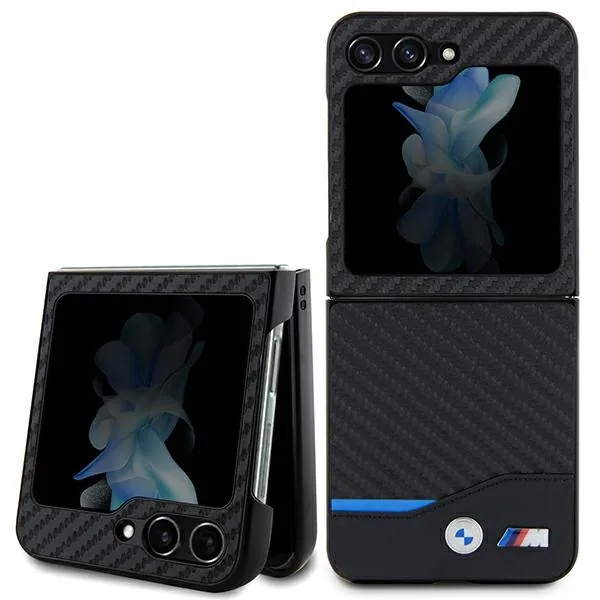 Kryt BMW BMHCZF522NBCK Samsung Galaxy Z Flip5 Leather Carbon black