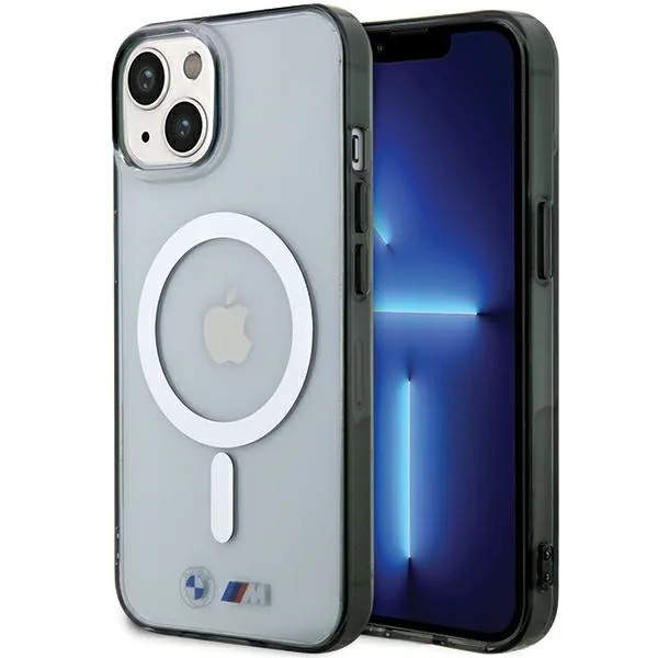 Kryt BMW BMHMP15SHCRS Apple iPhone 15 hardcase Silver Ring MagSafe transparent