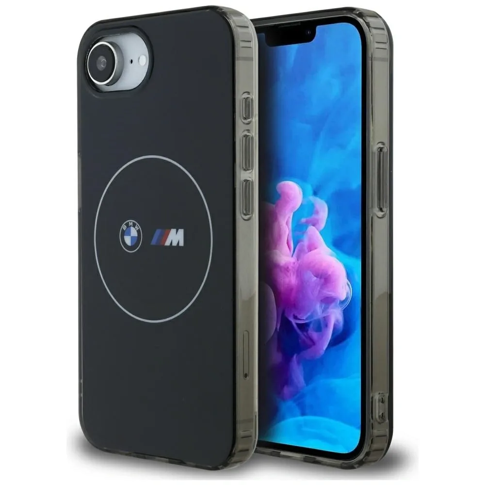 Kryt BMW IML Metal White Circle MagSafe Apple iPhone 17e / 16e black