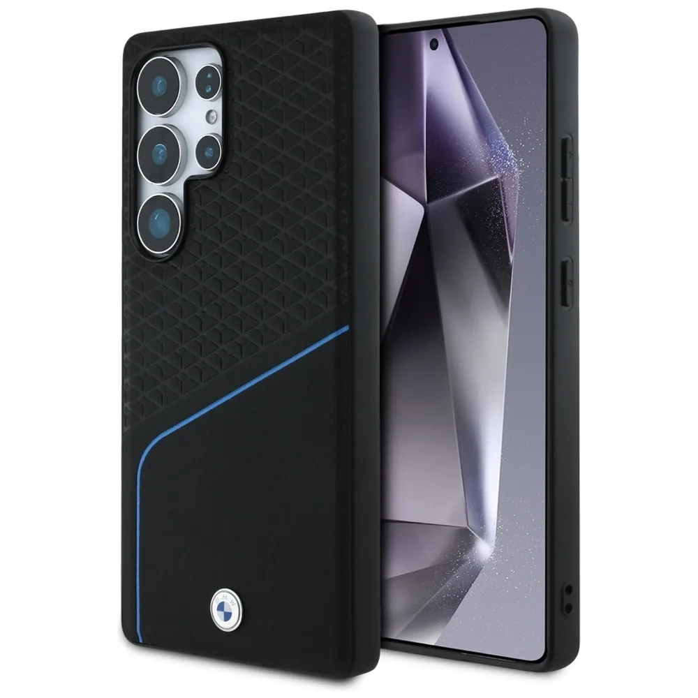 Kryt BMW Leather Textured and Smooth MagSafe Samsung Galaxy S25 Ultra black