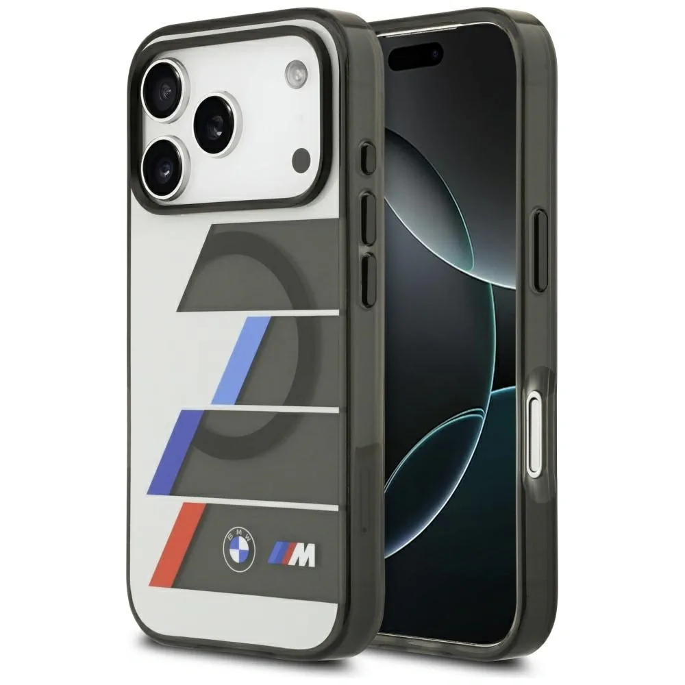 Kryt BMW M IML Metal Buttons Tricolor Lines MagSafe Apple iPhone 17 Pro anthracite