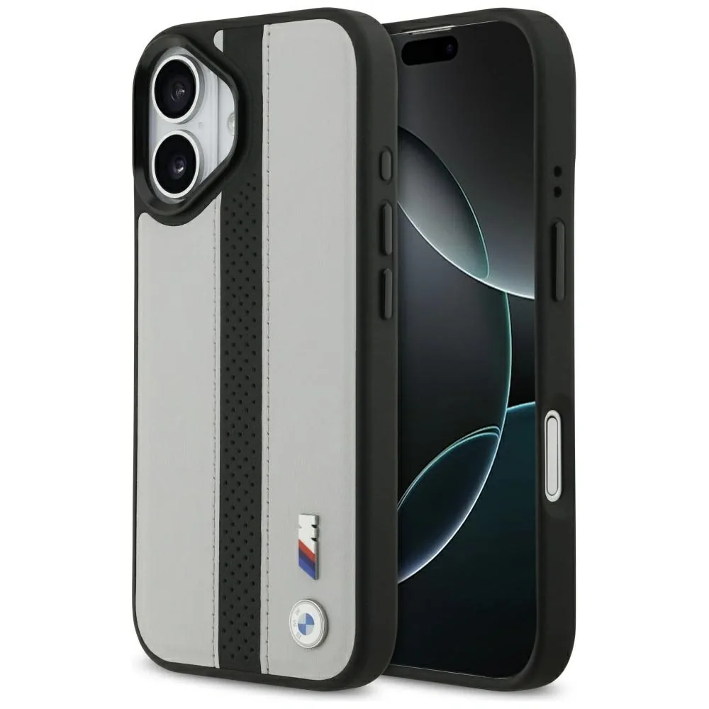 Kryt BMW M Perforated Stripe Logo MagSafe Apple iPhone 17 grey