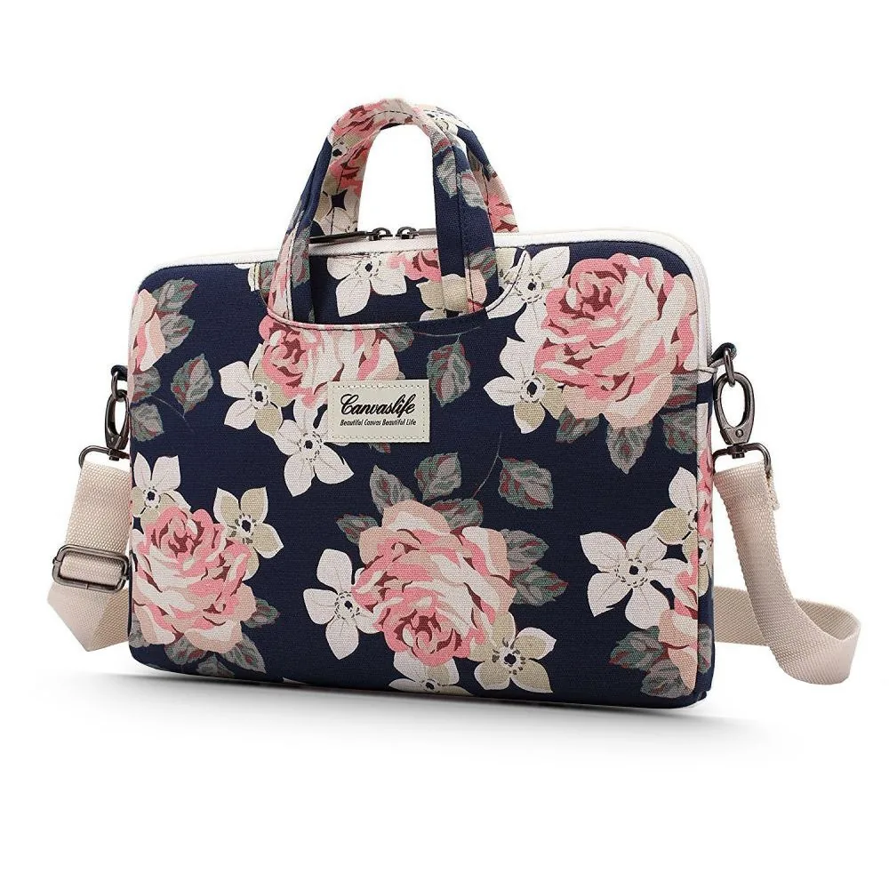 Kryt Canvaslife Briefcase Bag 15-16 inch Navy Rose