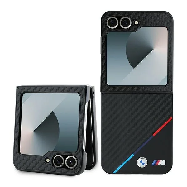 Kryt BMW BMHCZF623PUDTK Samsung Galaxy Z Flip 6 / 7 FE hardcase Carbon Tricolor black/black