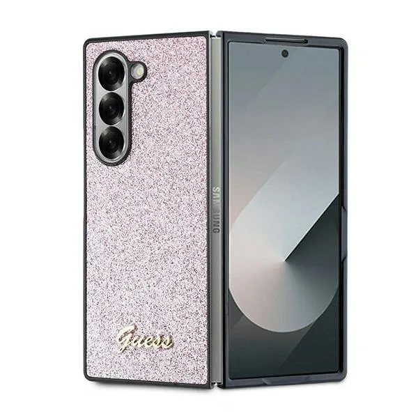 Kryt Guess GUHCZFD6HGGSHP Samsung Galaxy Z Fold6 hardcase 4G Glitter Script pink