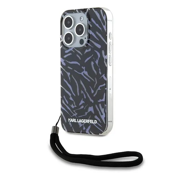 Kryt Karl Lagerfeld KLHCP15XHZBPKCCU Apple iPhone 15 Pro Max Zebra With Cord purple/purple