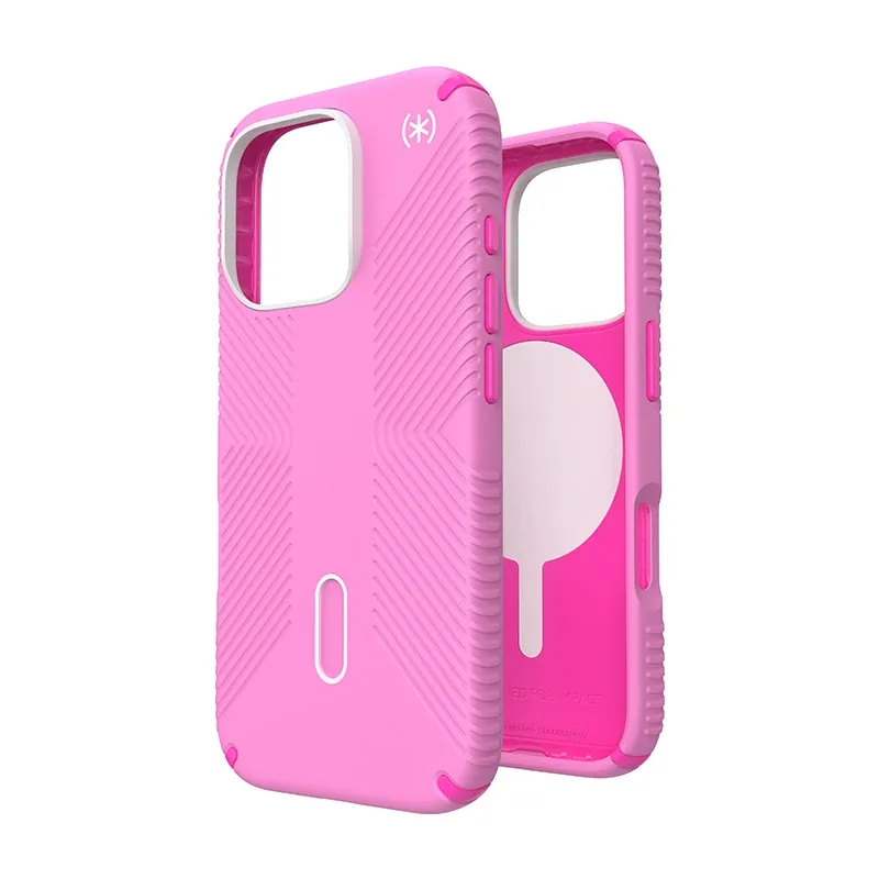 Kryt Speck Presidio2 Grip ClickLock & MagSafe Apple iPhone 16 Pro (True Pink / Shocking Pink / White)