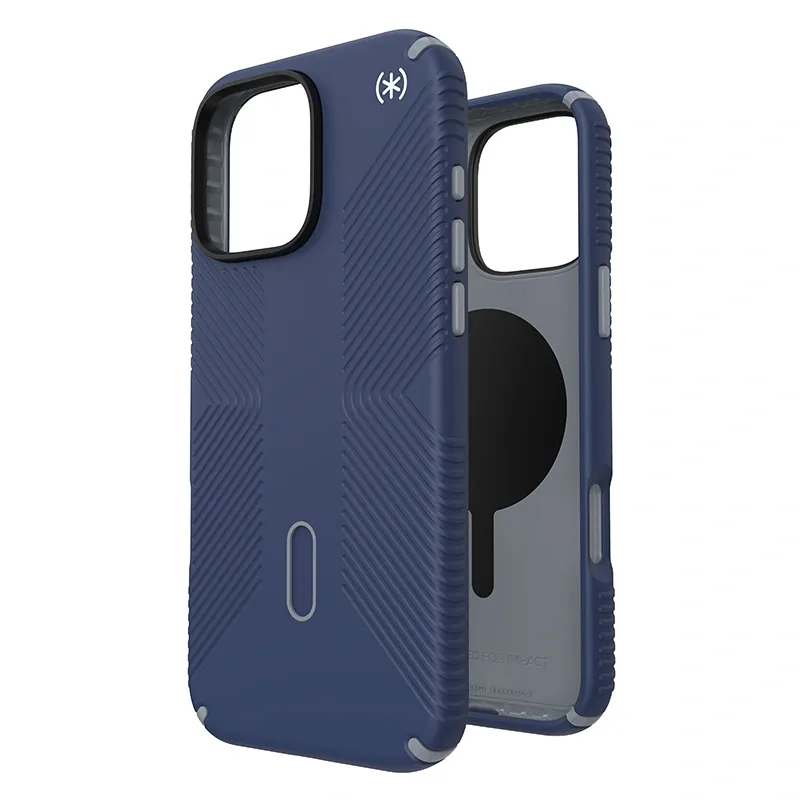 Kryt Speck Presidio2 Grip ClickLock & MagSafe for Apple iPhone 16 Pro Max (Coastal Blue / Dust Grey / White)