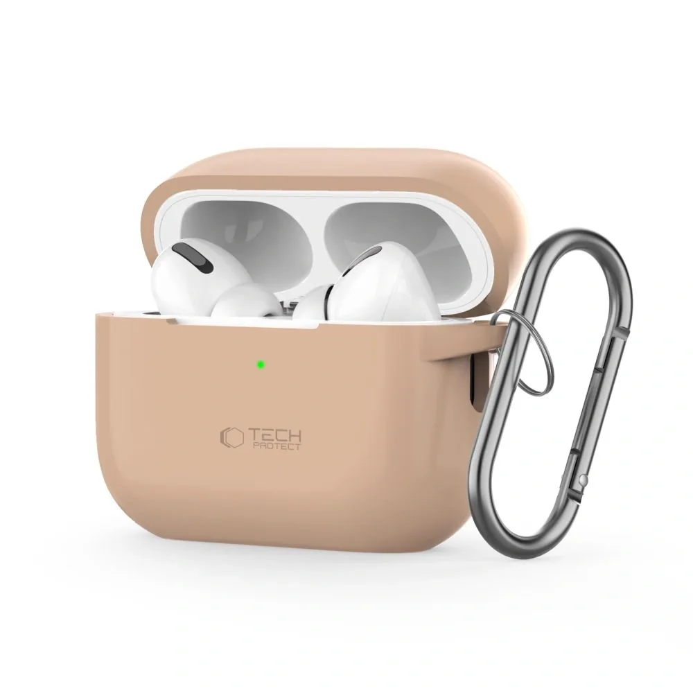 Kryt Tech-Protect Silicone Hook Apple Airpods Pro 1 / 2 Cafe Latte