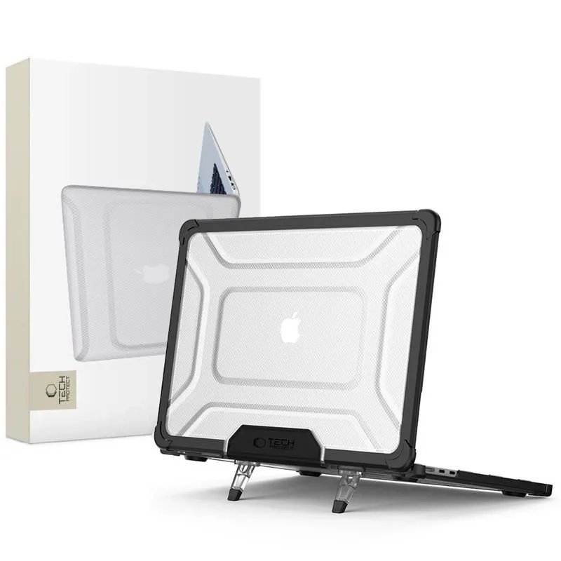 Kryt Tech-Protect Smartshell Pro Apple MacBook Air 13” (M2/M3/M4/M5) 2023-2025 Black/clear