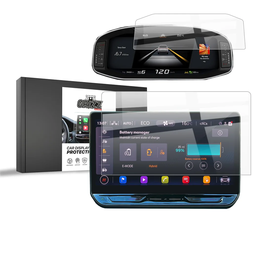 Keramická fólie do auta GrizzGlass CarDisplay Protection Cupra Terramar 12,9“ (2024-2026) [2in1]
