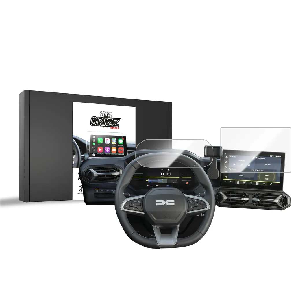 Keramická fólie do auta GrizzGlass CarDisplay Protection Dacia Duster 10" (2024-2026) [2in1]