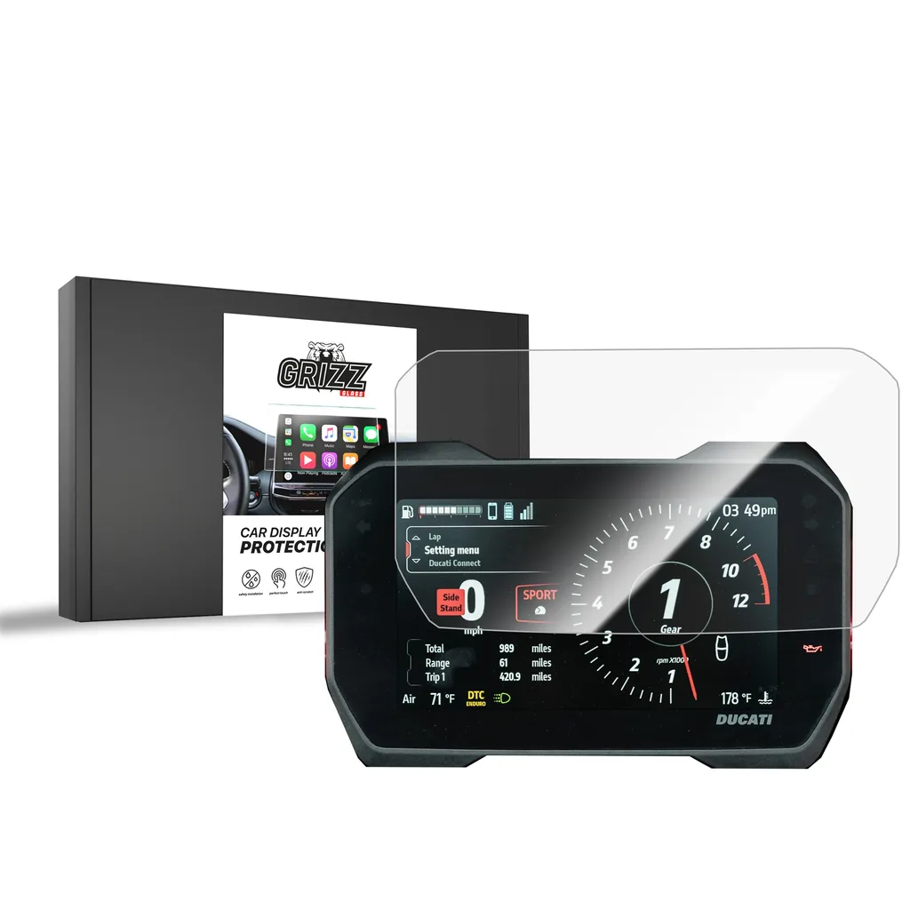 Keramická fólie do auta GrizzGlass CarDisplay Protection Ducati Multistrada V4 7" (2024-2026)