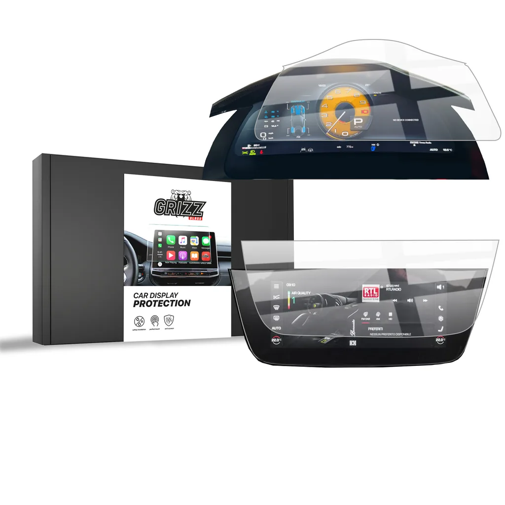 Keramická fólie do auta GrizzGlass CarDisplay Protection Ferrari 12Cilindri 15,6"+10,25" (2024-2026) [2in1]