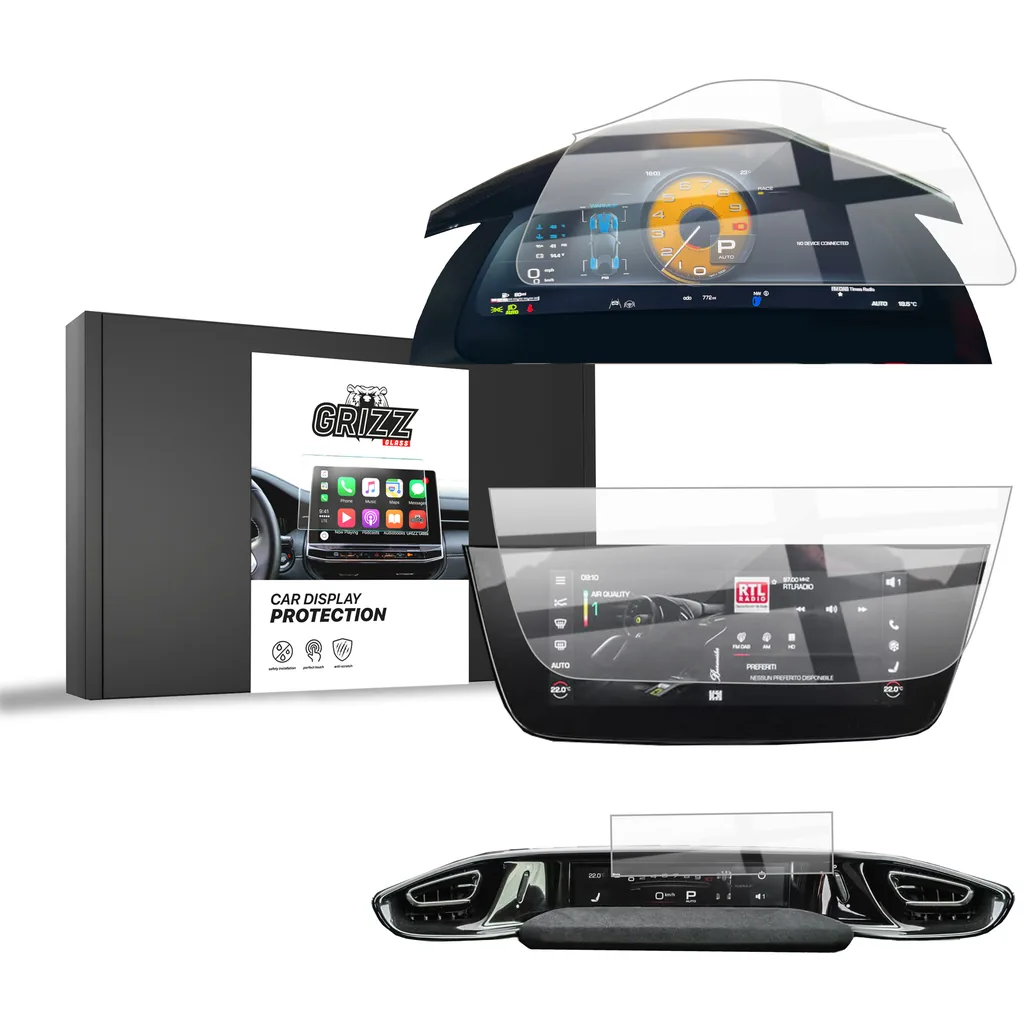 Keramická fólie do auta GrizzGlass CarDisplay Protection Ferrari 12Cilindri 15,6"+10,25" (2024-2026) [3in1]