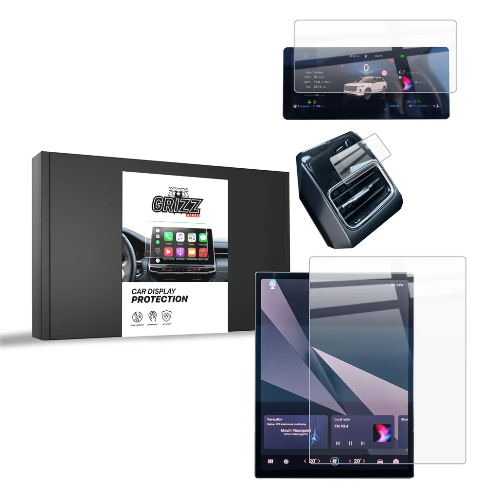 Keramická fólie do auta GrizzGlass CarDisplay Protection Jaecoo J7 13,2" (2024-2026) [3in1]