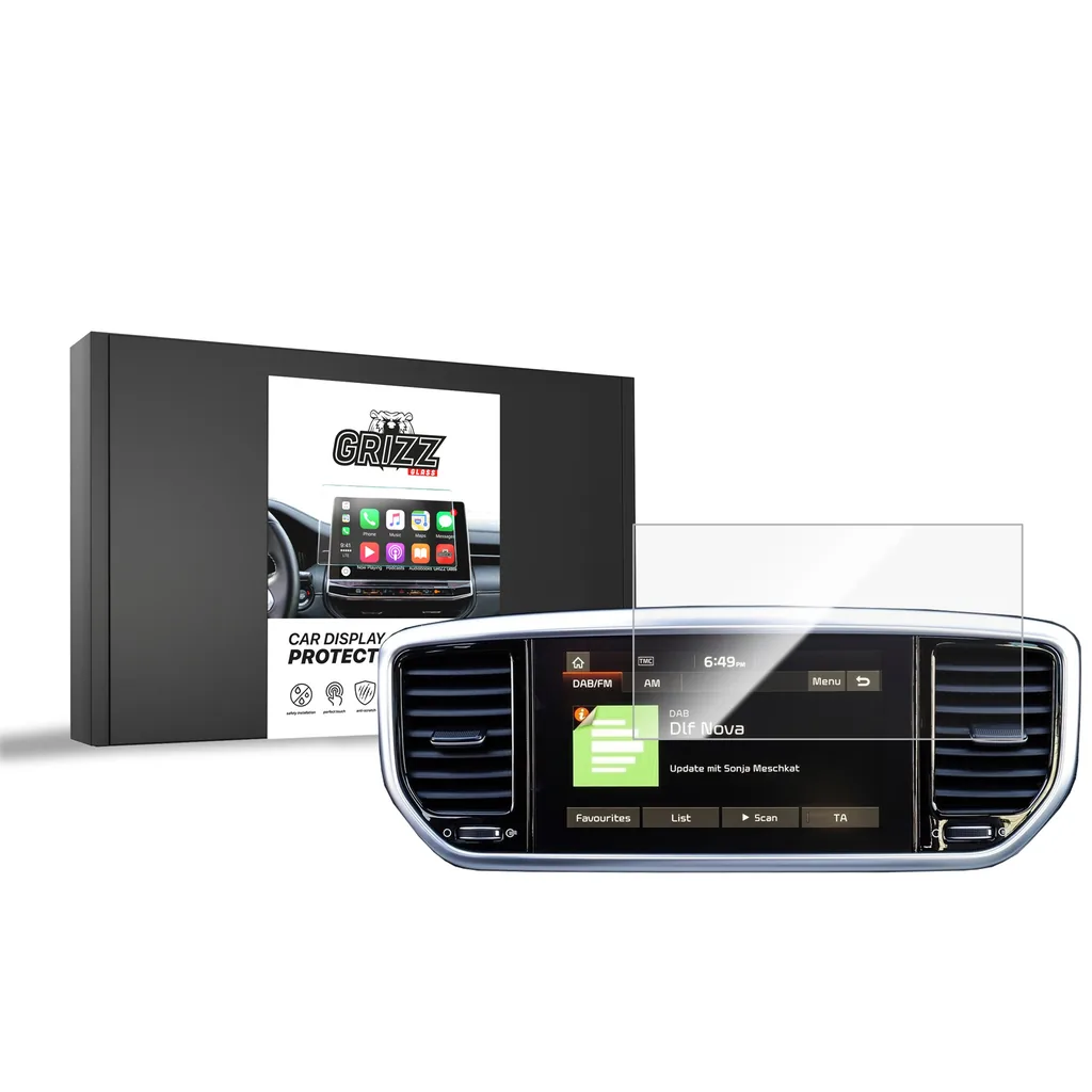 Keramická fólie do auta GrizzGlass CarDisplay Protection Kia Sportage 4 8" 2015-2021